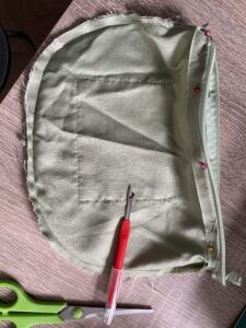 binnentas van oude tas