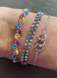 armband haken met kleine kraaltjes mandia