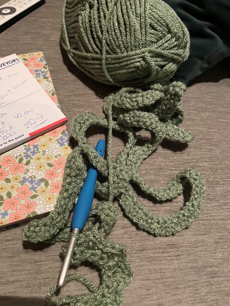 gehaakte sliert van de kerstboom haken