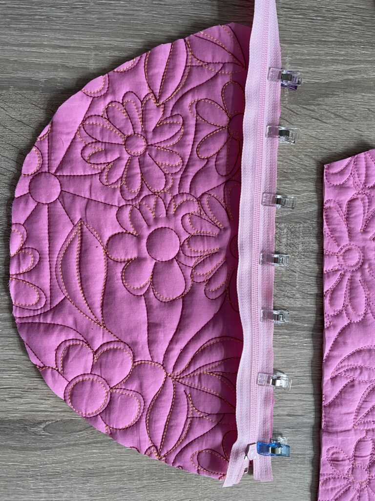 crossbody tas rits inzetten